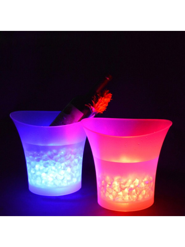 5L Glowing LED Ice Bucket with Blue Light