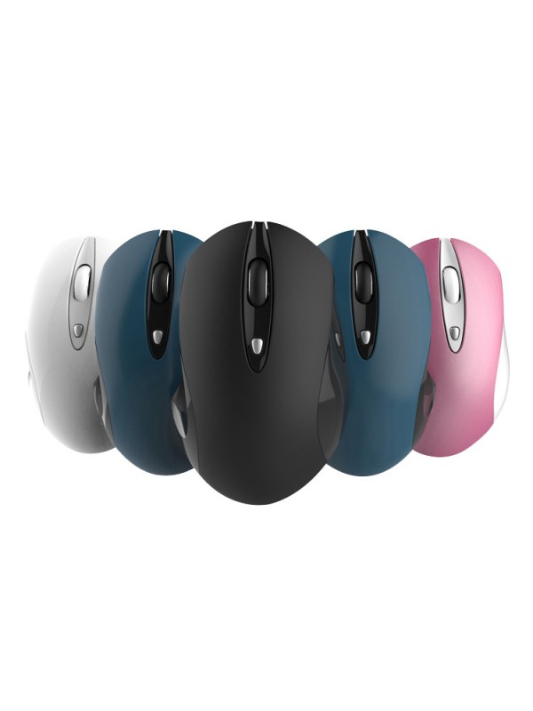 Silent Wireless Mouse Rubber Black