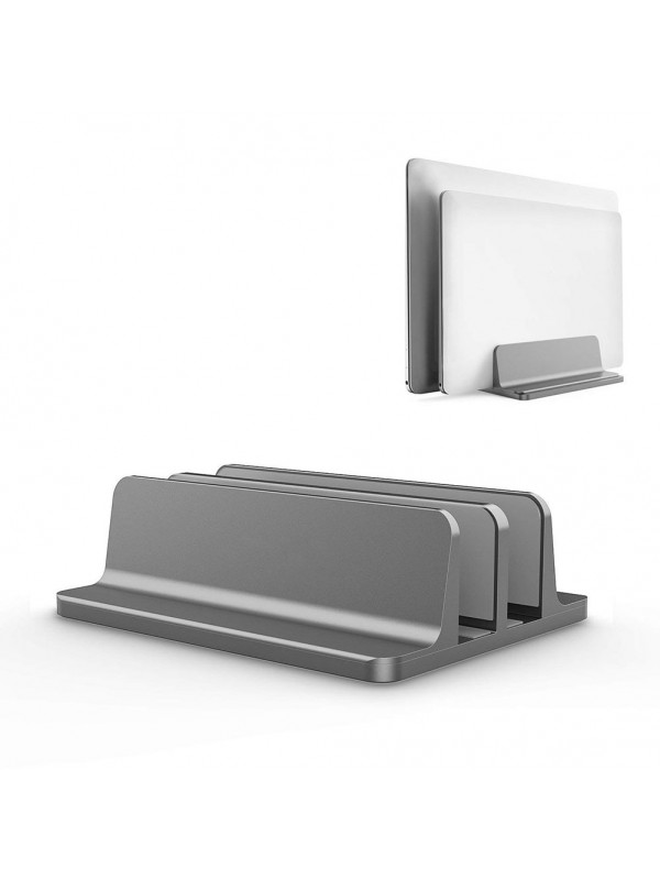 Vertical Laptop Stand Holder Gray